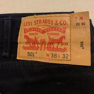 Levi 501 Original Fit Jeans Size 38X32